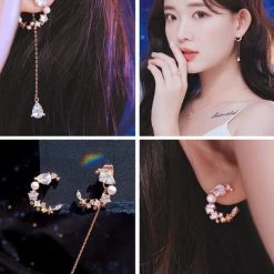 Wing Bling Earrings For Women Pink X Earrings