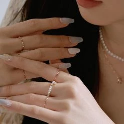 Wing Bling Casual Style Party Style Office Style Elegant Style For Women Yellow Gold X L(13~15) -Wing Bling Online Shop org 51