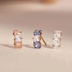 Wing Bling Earrings For Women Blue X Silicone Clutch -Wing Bling Online Shop org 5134