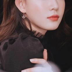 Wing Bling Party Style With Jewels Office Style Elegant Style Earrings For Women Pink X One Size -Wing Bling Online Shop org 5153