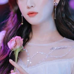 Wing Bling Casual Style Flower Party Style Silver With Jewels For Women Flower Of Courage_navy X One Size -Wing Bling Online Shop org 5168