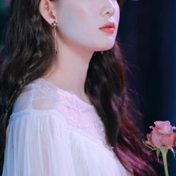 Wing Bling Casual Style Flower Party Style Silver With Jewels For Women Flower Of Courage_navy X One Size -Wing Bling Online Shop org 5170