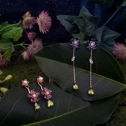 Wing Bling Casual Style Flower Party Style Silver With Jewels For Women Flower Of Courage_navy X One Size -Wing Bling Online Shop org 5171