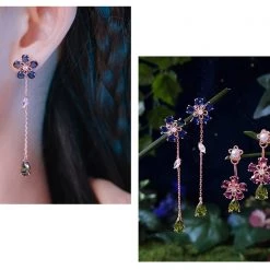 Wing Bling Casual Style Flower Party Style Silver With Jewels For Women Flower Of Courage_navy X One Size -Wing Bling Online Shop org 5174