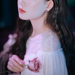 Wing Bling Casual Style Flower Party Style Silver With Jewels For Women Flower Of Courage_navy X One Size -Wing Bling Online Shop org 5175