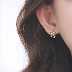 Wing Bling Casual Style Flower With Jewels Office Style Earrings (item3692) For Women Pink X One Size 16 Wing Bling Casual Style Flower With Jewels Office Style Earrings (item3692) For Women Pink X One Size -Wing Bling Online Shop org 5180