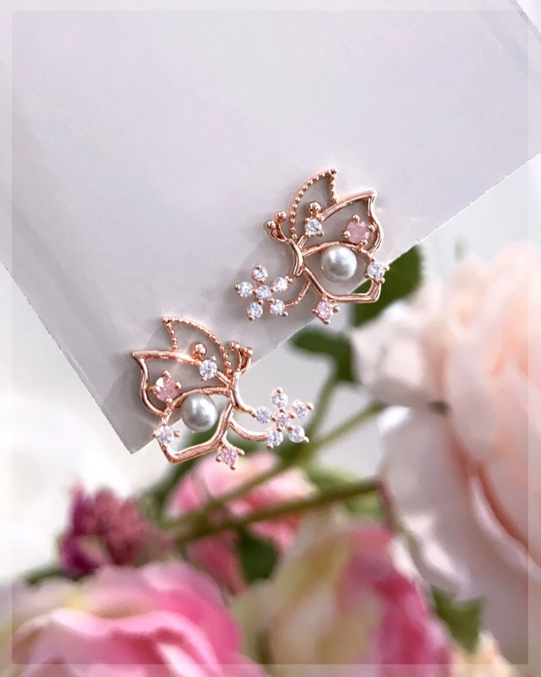 Wing Bling Casual Style Flower With Jewels Office Style Earrings (item3692) For Women Pink X One Size 9 Wing Bling Casual Style Flower With Jewels Office Style Earrings (item3692) For Women Pink X One Size - Image 7