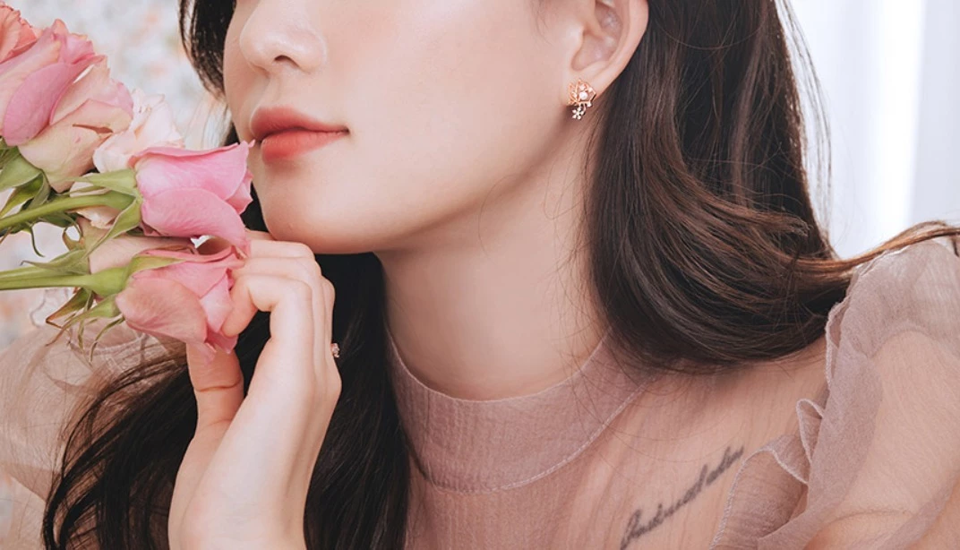 Wing Bling Casual Style Flower With Jewels Office Style Earrings (item3692) For Women Pink X One Size 10 Wing Bling Casual Style Flower With Jewels Office Style Earrings (item3692) For Women Pink X One Size - Image 8