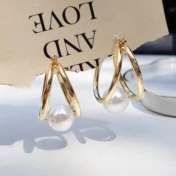 Wing Bling Casual Style Street Style Elegant Style Earrings For Women Gold X One Size -Wing Bling Online Shop org 520