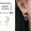 Wing Bling Casual Style Street Style Elegant Style Earrings For Women Gold X One Size