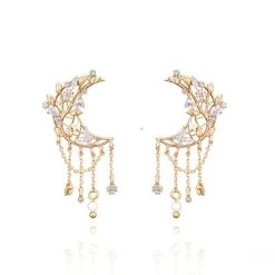 Wing Bling Casual Style Street Style Elegant Style Earrings For Women Gold X One Size -Wing Bling Online Shop org 5234