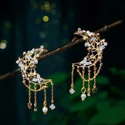 Wing Bling Casual Style Street Style Elegant Style Earrings For Women Gold X One Size -Wing Bling Online Shop org 5236