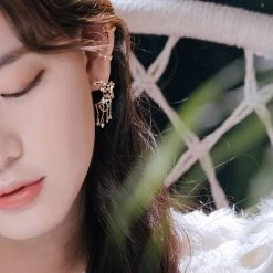 Wing Bling Casual Style Street Style Elegant Style Earrings For Women Gold X One Size -Wing Bling Online Shop org 5238