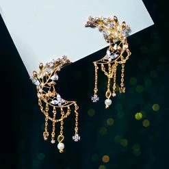 Wing Bling Casual Style Street Style Elegant Style Earrings For Women Gold X One Size -Wing Bling Online Shop org 5241