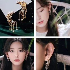 Wing Bling Casual Style Street Style Elegant Style Earrings For Women Gold X One Size -Wing Bling Online Shop org 5245