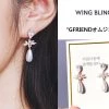 Wing Bling Casual Style Street Style Elegant Style Earrings For Women Pink Gold X One Size