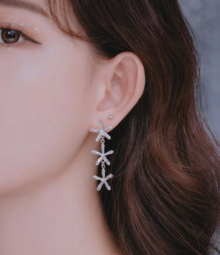 Wing Bling Earrings For Women No Color Specification X Piercing 4 Wing Bling Earrings For Women No Color Specification X Piercing - Image 2