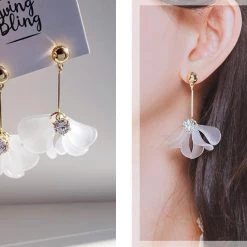 Wing Bling Earrings For Women Silver X Piercing -Wing Bling Online Shop org 5513