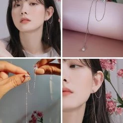 Wing Bling Casual Style Street Style Party Style Elegant Style Earrings For Women Pink X One Size -Wing Bling Online Shop org 562