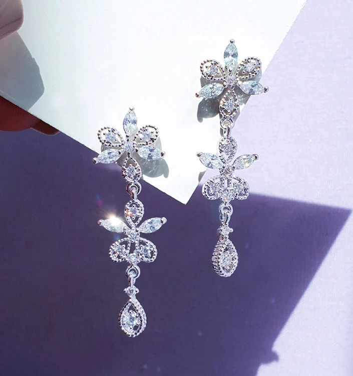 Wing Bling Earrings For Women Pink X Piercing 6 Wing Bling Earrings For Women Pink X Piercing - Image 4