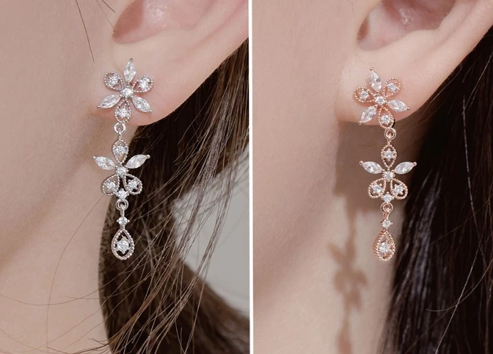 Wing Bling Earrings For Women Pink X Piercing 8 Wing Bling Earrings For Women Pink X Piercing - Image 6