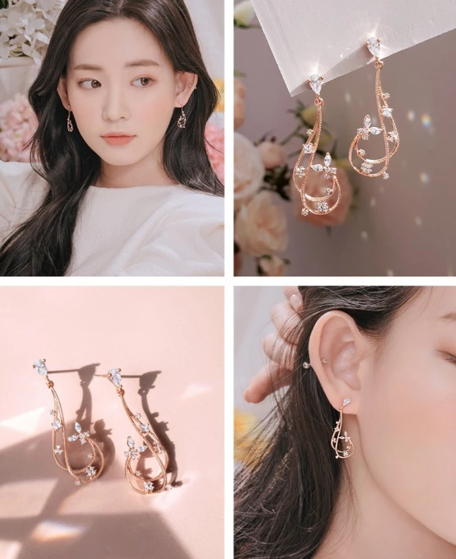 Wing Bling Earrings For Women Pink X One Size 3 Wing Bling Earrings For Women Pink X One Size