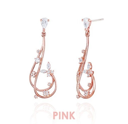 Wing Bling Earrings For Women Pink X One Size 6 Wing Bling Earrings For Women Pink X One Size - Image 4