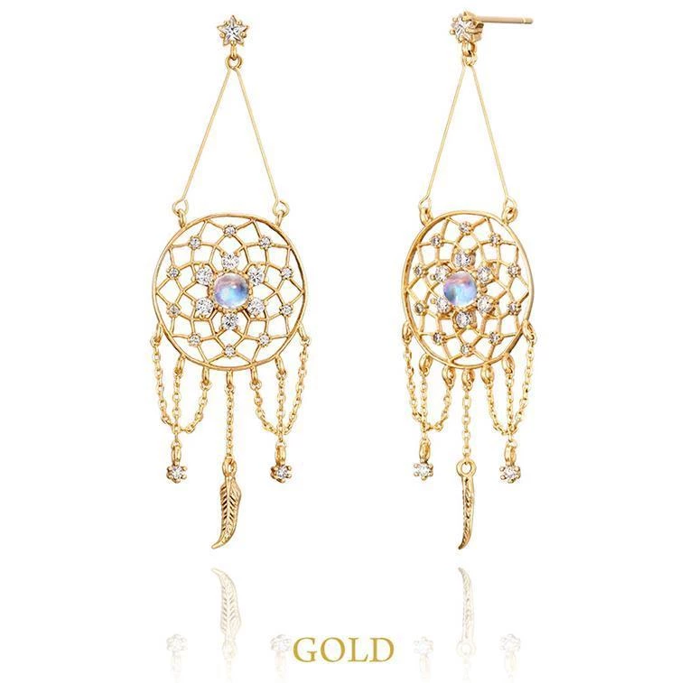 Wing Bling Earrings For Women Gold X One Size 4 Wing Bling Earrings For Women Gold X One Size - Image 2