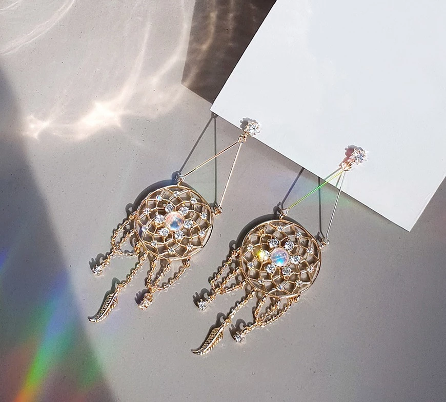 Wing Bling Earrings For Women Gold X One Size 6 Wing Bling Earrings For Women Gold X One Size - Image 4