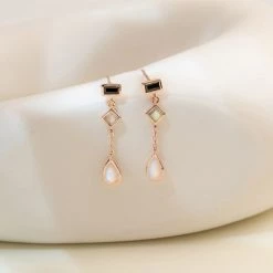Wing Bling Casual Style Street Style Party Style Elegant Style Earrings For Women Pink Gold X One Size -Wing Bling Online Shop org 6055