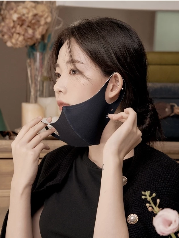 Wing Bling Street Style Plain Logo Face Masks For Women Black+blue X M*2 15 Wing Bling Street Style Plain Logo Face Masks For Women Black+blue X M*2 - Image 13