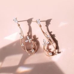 Wing Bling Casual Style Street Style Party Style Elegant Style Earrings For Women Silver X One Size -Wing Bling Online Shop org 6148