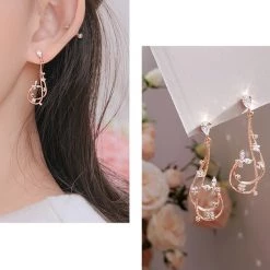 Wing Bling Casual Style Street Style Party Style Elegant Style Earrings For Women Silver X One Size -Wing Bling Online Shop org 6149