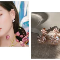 Wing Bling Casual Style Flower Platinum With Jewels Office Style For Women Pink X One Size -Wing Bling Online Shop org 6163