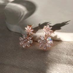 Wing Bling Casual Style Flower Platinum With Jewels Office Style For Women Pink X One Size -Wing Bling Online Shop org 6166