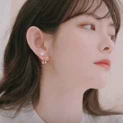 Wing Bling Casual Style Street Style Party Style Elegant Style Earrings For Women Pink (earrings) X One Size -Wing Bling Online Shop org 6259