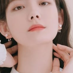 Wing Bling Casual Style Street Style Party Style Elegant Style Earrings For Women Pink (earrings) X One Size -Wing Bling Online Shop org 6262