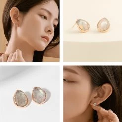 Wing Bling Casual Style Street Style Party Style Elegant Style Earrings For Women Pink Gold X One Size -Wing Bling Online Shop org 6299