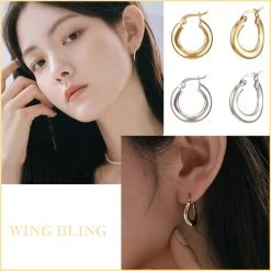 Wing Bling Casual Style Street Style Party Style Elegant Style Earrings For Women Silver X One Size