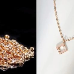 Wing Bling Casual Style Party Style Office Style 14K Gold Elegant Style For Women Square (rose Gold) X One Size -Wing Bling Online Shop org 6328