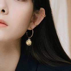 Wing Bling Casual Style Street Style Elegant Style Earrings For Women Gold X One Size -Wing Bling Online Shop org 6369