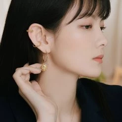 Wing Bling Casual Style Street Style Elegant Style Earrings For Women Gold X One Size -Wing Bling Online Shop org 6371