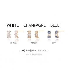 Wing Bling 14K Gold Earrings For Women Champagne X Piercing -Wing Bling Online Shop org 6460