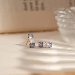 Wing Bling 14K Gold Earrings For Women Champagne X Piercing -Wing Bling Online Shop org 6466