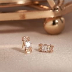 Wing Bling 14K Gold Earrings For Women Champagne X Piercing -Wing Bling Online Shop org 6471