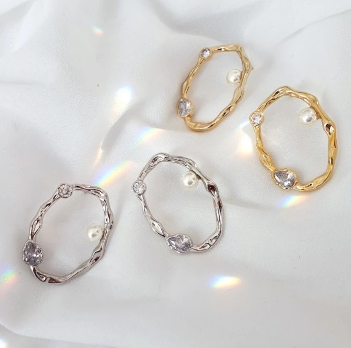 Wing Bling Earrings For Women Gold X One Size 3 Wing Bling Earrings For Women Gold X One Size