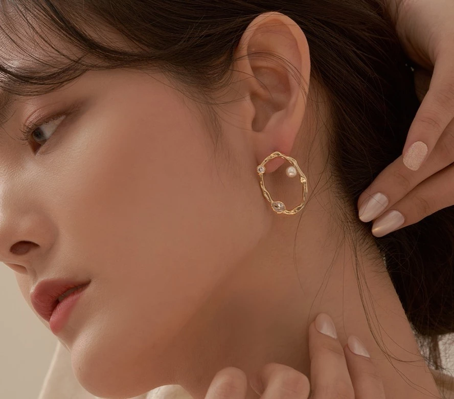 Wing Bling Earrings For Women Gold X One Size 5 Wing Bling Earrings For Women Gold X One Size - Image 3