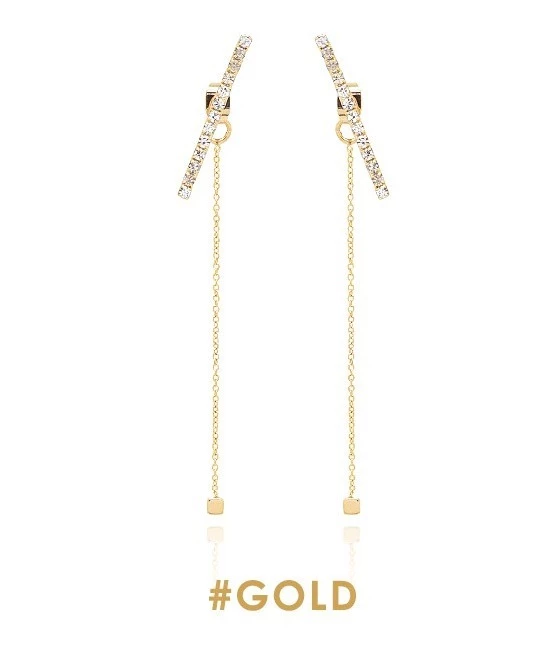 Wing Bling Earrings For Women Gold X One Size 8 Wing Bling Earrings For Women Gold X One Size - Image 6