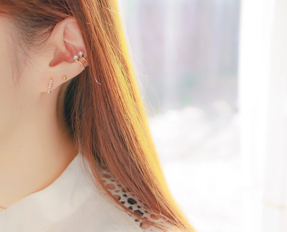 Wing Bling Earrings For Women Gold X One Size 6 Wing Bling Earrings For Women Gold X One Size - Image 4