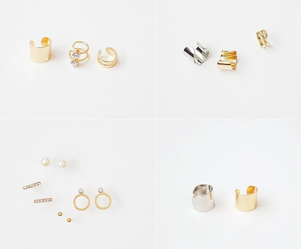 Wing Bling Earrings For Women Gold X One Size 8 Wing Bling Earrings For Women Gold X One Size - Image 6